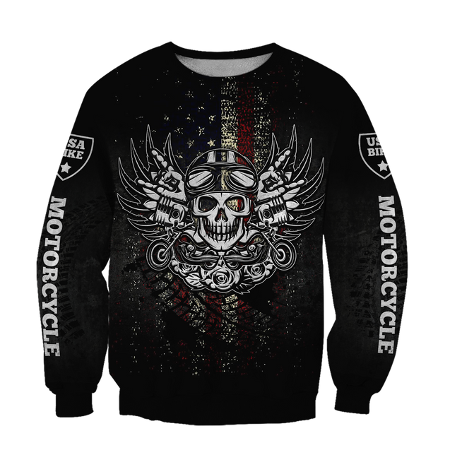 Awesome Skull Motorbike Combo Hoodie AM072060-LAM-Apparel-LAM-SweatShirts-S-Vibe Cosy™