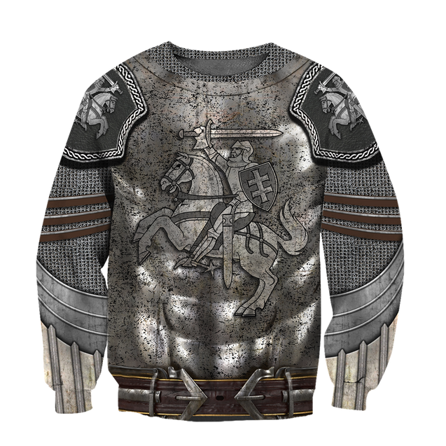 Lithuania Armor Knight Warrior Chainmail 3D All Over Printed Shirts For Men and Women AM120302-Apparel-TT-Sweatshirts-S-Vibe Cosy™