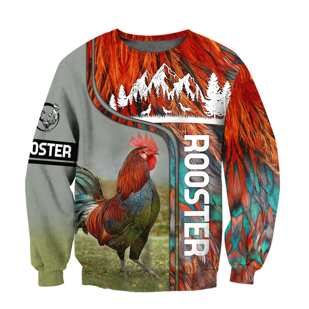 Rooster 3D All Over Printed Shirts for Men and Women AM030103-Apparel-TT-Sweatshirts-S-Vibe Cosy™