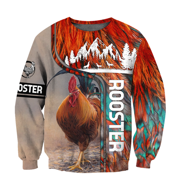 Rooster 3D All Over Printed Shirts for Men and Women AM030102-Apparel-TT-Sweatshirts-S-Vibe Cosy™