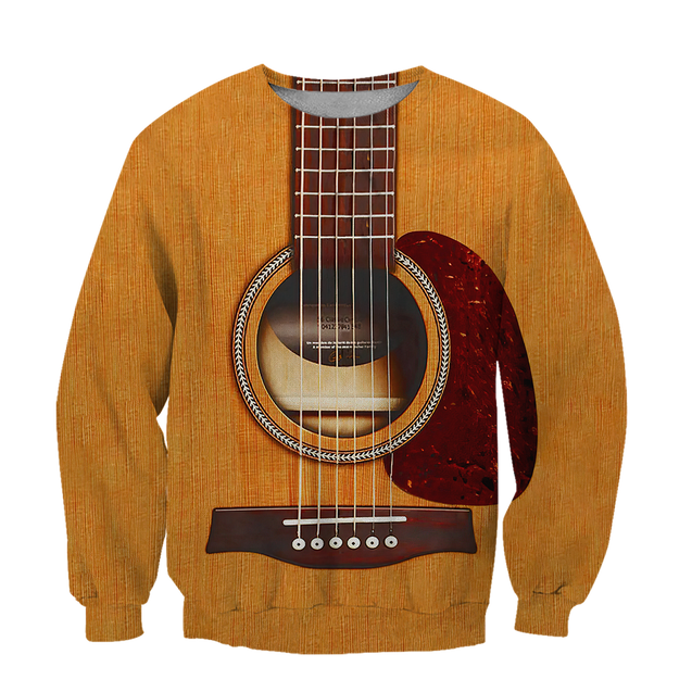 Wooden Guitar 3D All Over Printes-Apparel-HP Arts-Sweatshirt-S-Vibe Cosy™