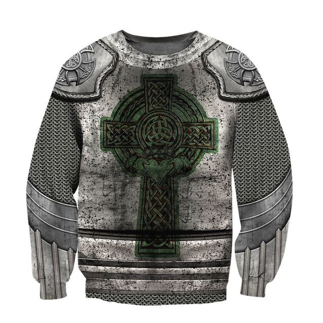 Irish Armor Knight Warrior Chainmail 3D All Over Printed Shirts For Men and Women AM280201-Apparel-TT-Sweatshirts-S-Vibe Cosy™