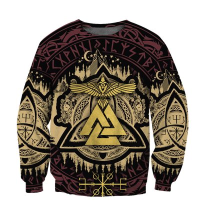 Valknut Viking All Over-ALL OVER PRINT HOODIES-HP Arts-Sweatshirt-S-Vibe Cosy™
