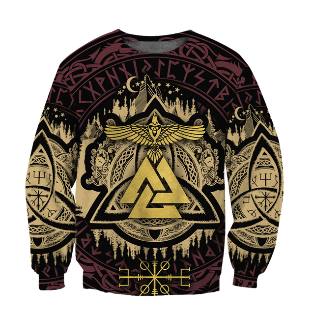 Valknut Viking All Over-ALL OVER PRINT HOODIES-HP Arts-Sweatshirt-S-Vibe Cosy™