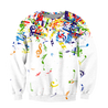 Colorful Music Notes White Version 3D All Over Printes-Apparel-HP Arts-Sweatshirt-S-Vibe Cosy™