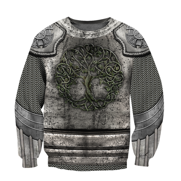 Irish Armor Knight Warrior Chainmail 3D All Over Printed Shirts For Men and Women AM280202-Apparel-TT-Sweatshirts-S-Vibe Cosy™