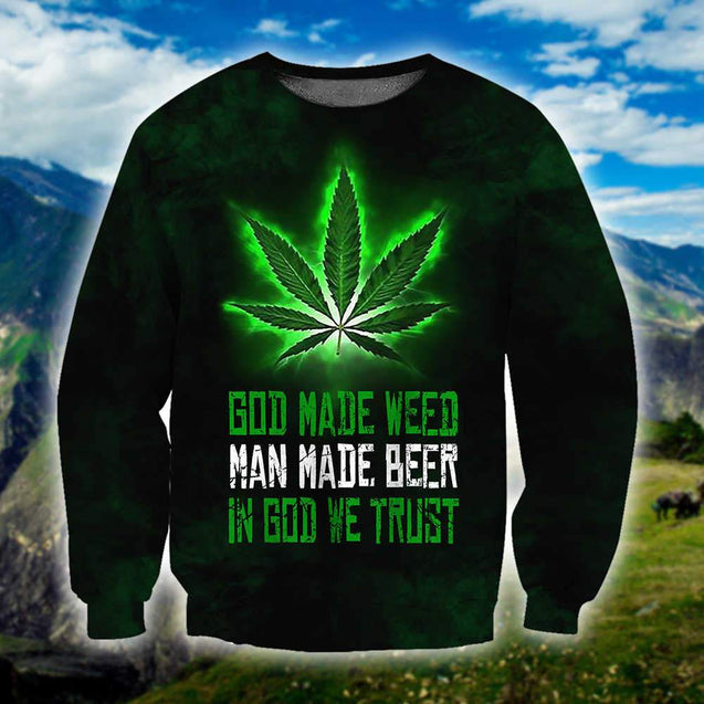 Hippie Green 3D All Over Printed Hoodie Shirt Limited by SUN AM310301-Apparel-SUN-Sweatshirts-S-Vibe Cosy™