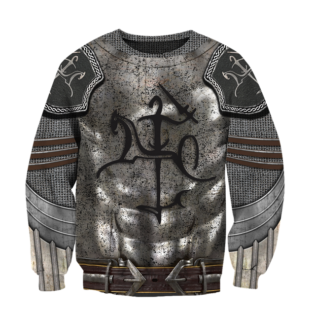 Lithuania Armor Knight Warrior Chainmail 3D All Over Printed Shirts For Men and Women AM120301-Apparel-TT-Sweatshirts-S-Vibe Cosy™