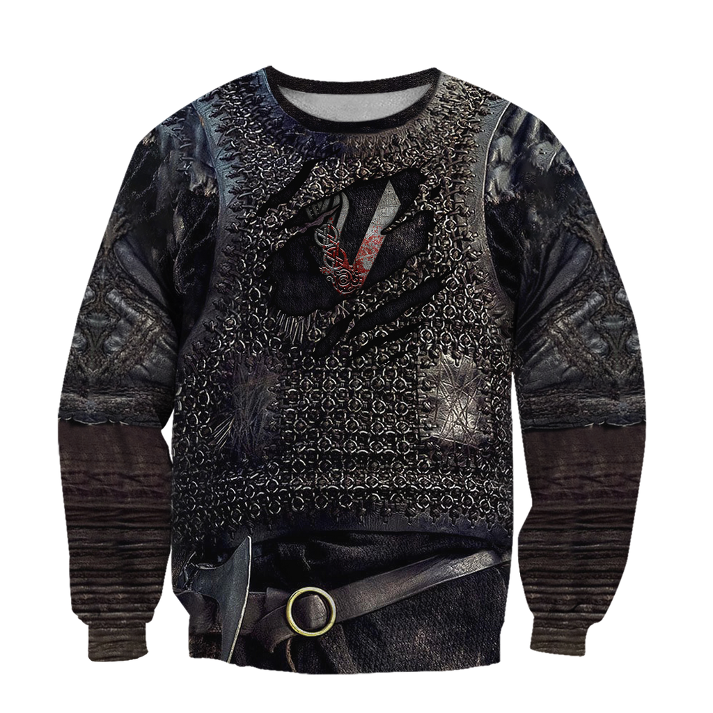 3D All Over Printed Vikings Armor Tops-Apparel-HP Arts-Sweatshirt-S-Vibe Cosy™