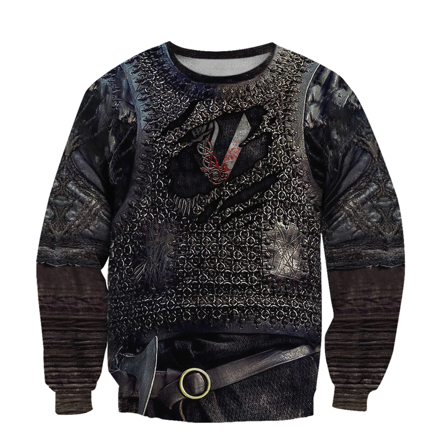 3D All Over Printed Vikings Armor Tops-Apparel-HP Arts-Sweatshirt-S-Vibe Cosy™
