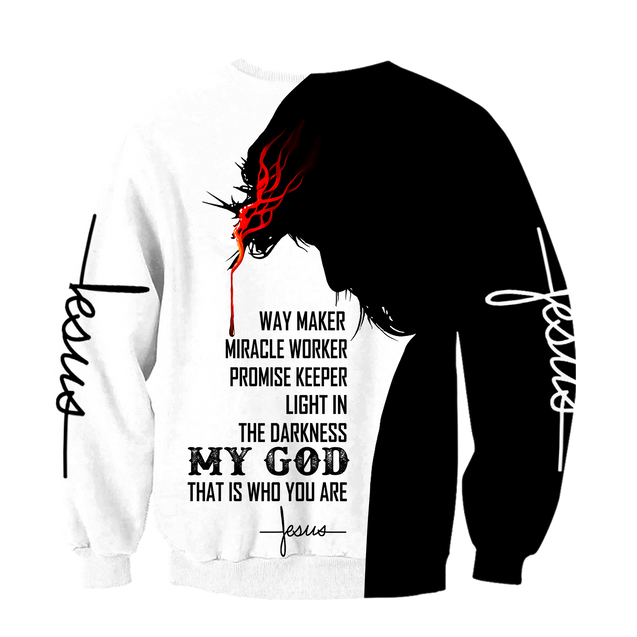 Way Maker Miracle Worker Promise Keeper Light In The Darkness-Apparel-HP Arts-Sweatshirt-S-Vibe Cosy™