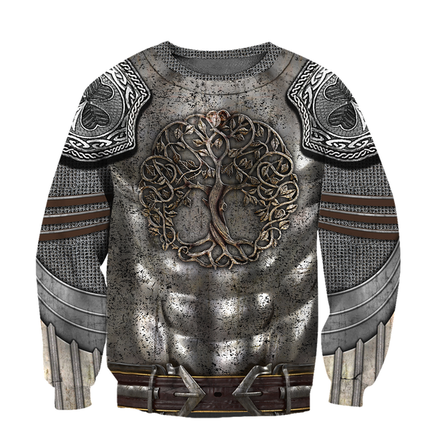 Irish Armor Warrior Knight Chainmail 3D All Over Printed Shirts For Men and Women AM260202-Apparel-TT-Sweatshirts-S-Vibe Cosy™