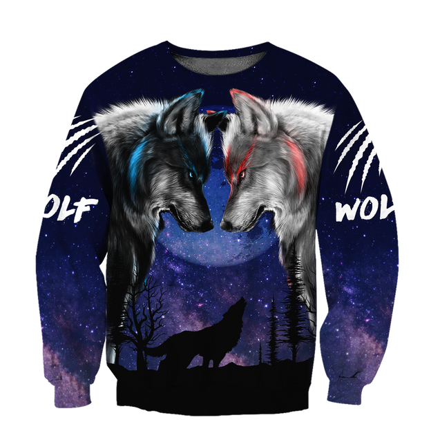 Wolf 3D All Over Printed Shirts For Men and Women AM260402-Apparel-TT-Sweatshirts-S-Vibe Cosy™