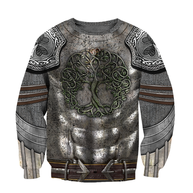 Irish Armor Warrior Knight Chainmail 3D All Over Printed Shirts For Men and Women AM260201-Apparel-TT-Sweatshirts-S-Vibe Cosy™