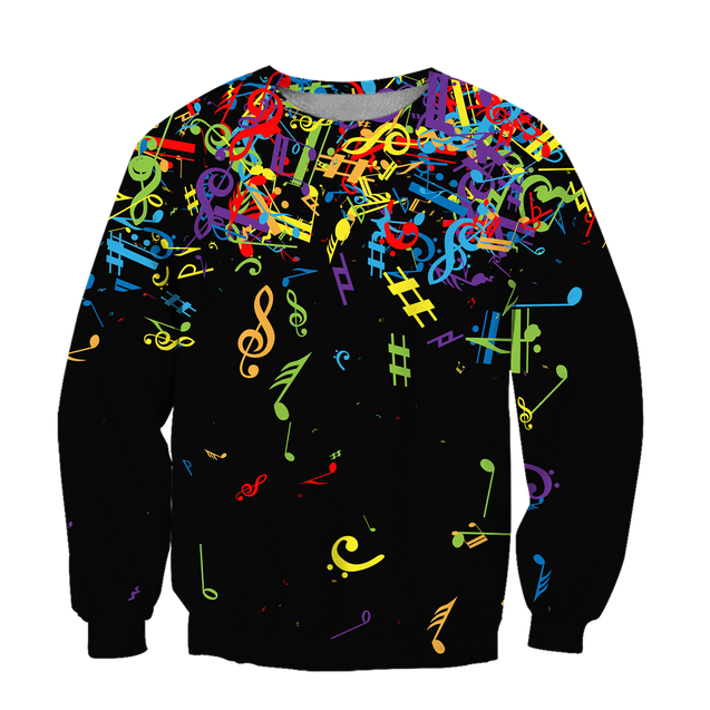 Colorful Music Notes 3D All Over Printes-Apparel-HP Arts-Sweatshirt-S-Vibe Cosy™