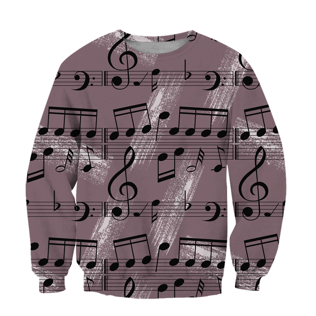 Musical Notes 3D All Over Printes-Apparel-HP Arts-Sweatshirt-S-Vibe Cosy™