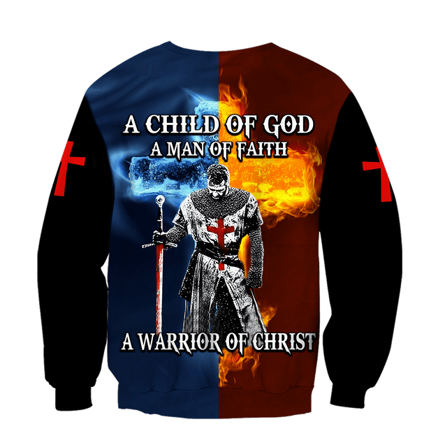 A Child Of God A Man Of Faith A Warrior Of Christ 3D All Over Printed Shirts TA063001S