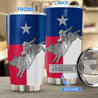 Personalized Name Bull Riding Stainless Steel Tumbler Texas