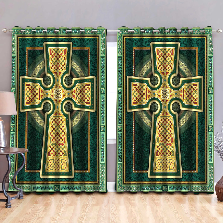 Irish Saint Patrick Day 3D All Over Printed Window Curtains