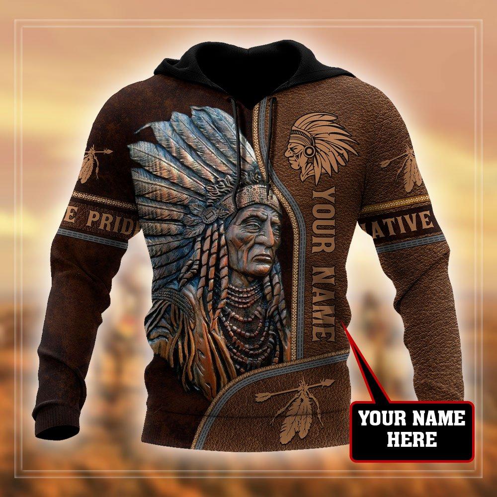 Customize Name Native American 3D All Over Printed Unisex Shirt