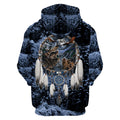 Wolf Native American 3D All Over Printed Unisex Shirts No 01