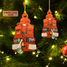 Custom Name Waistcoat Fishing ver5 Christmas Tree Hanging Ornament