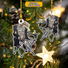 Custom Name Fishing Chair Christmas Tree Hanging Ornament