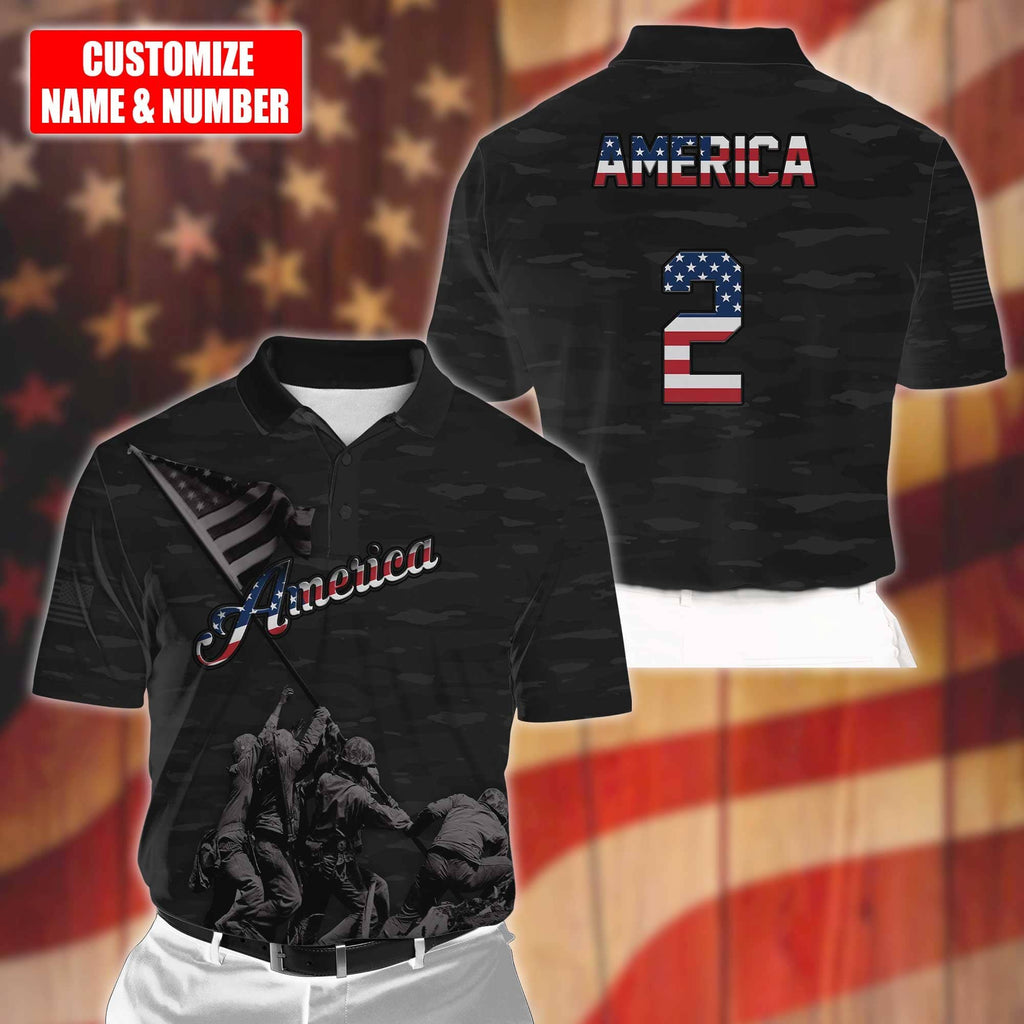 Customized Name and Number American 3D All Over Printed Unisex Shirts