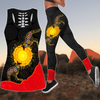 Aboriginal Flag Kangaroo Sunset Glow Combo Legging Tank