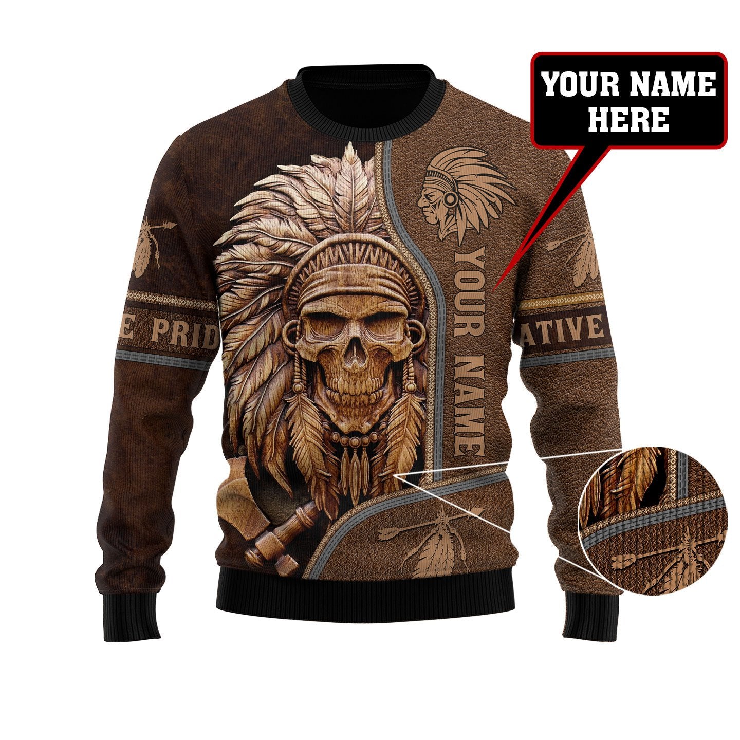 Customize Name Native American 3D All Over Printed Unisex Shirt