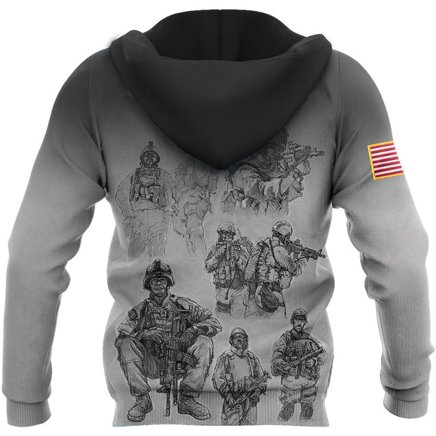 US Army Veteran 3D All Over Printed Unisex Shirts