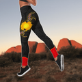 Aboriginal Flag Kangaroo Sunset Glow Combo Legging Tank