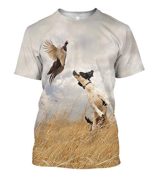 3D All Over Printed Hunting Dog Shirts-Apparel-HbArts-T-Shirt-S-Vibe Cosy™