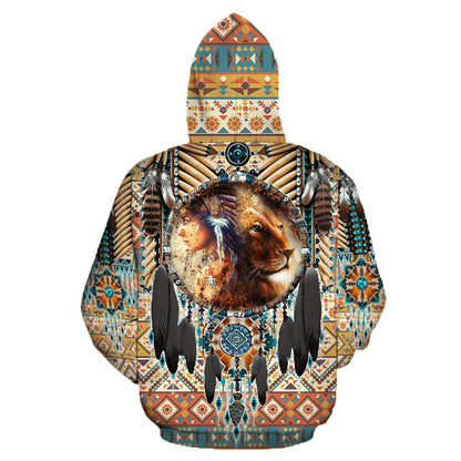Lion Native American 3D All Over Printed Unisex Shirts
