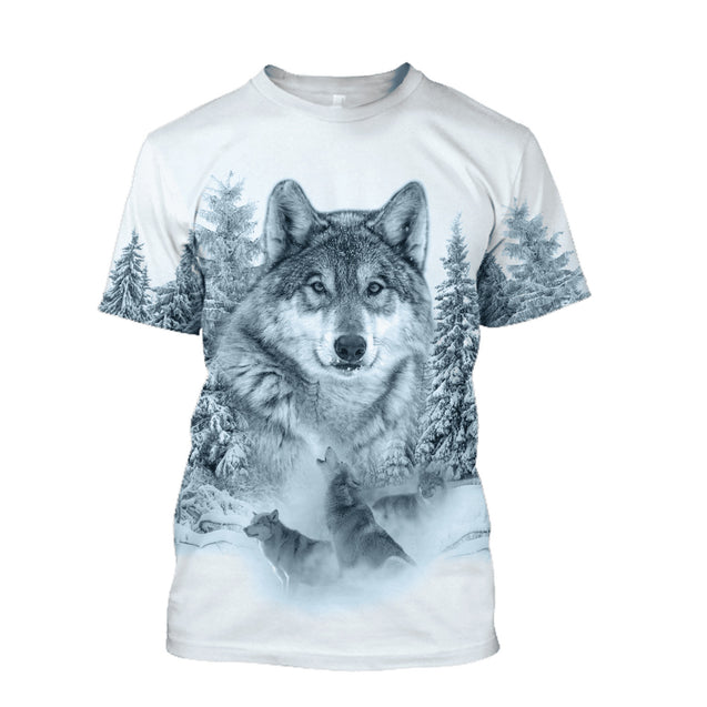 Wolf Native American  3D All Over Printed Unisex Shirts