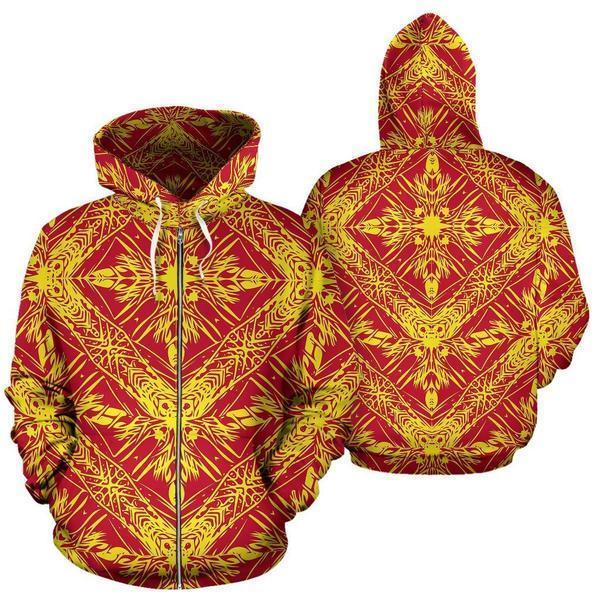 Polynesian Tribal Hoodie 03 - AH - J4-ALL OVER PRINT HOODIES (P)-Phaethon-Hoodie-S-Vibe Cosy™