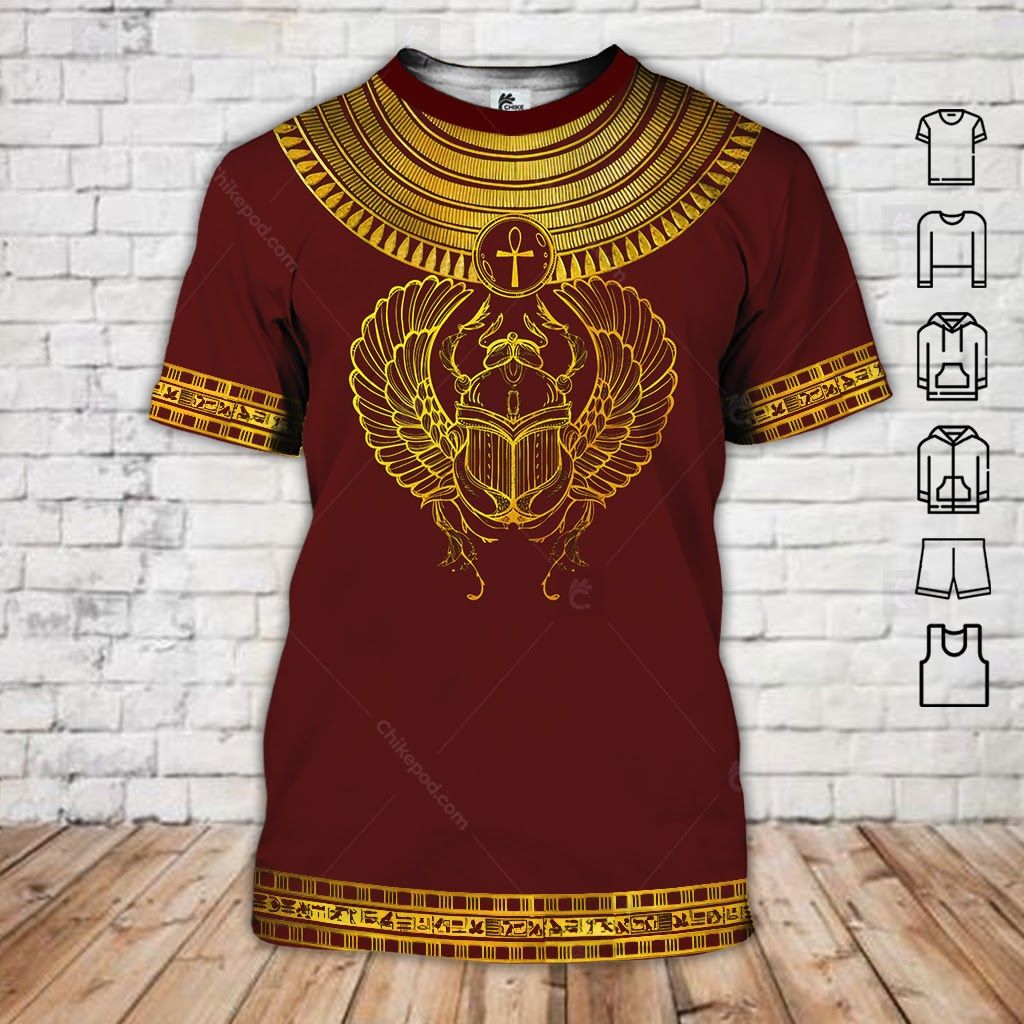 Khepri rising ancient Egyptian 3D All Over Printed Shirts