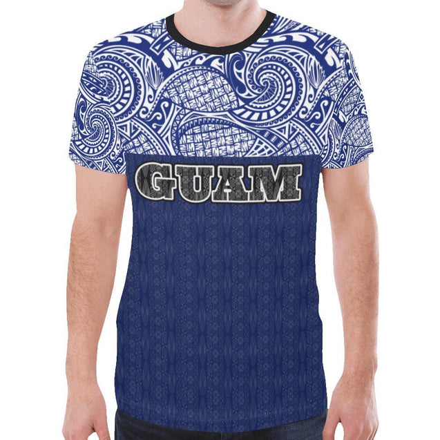 Guam T-shirt - Polynesian Style - BN09-NEW ALL OVER PRINT T-SHIRTS-HP Arts-Men-XS-Blue-Vibe Cosy™