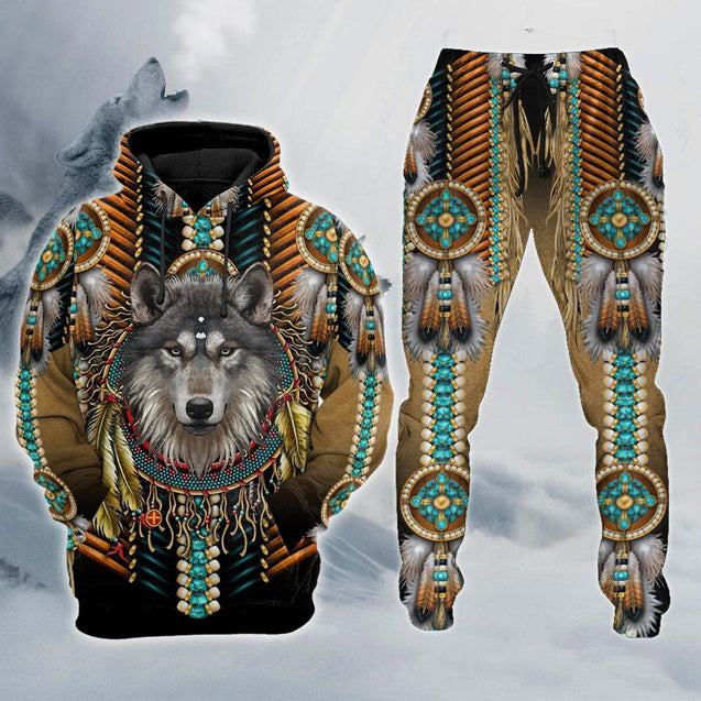 Wolf Native American 3D All Over Printed Unisex Shirts