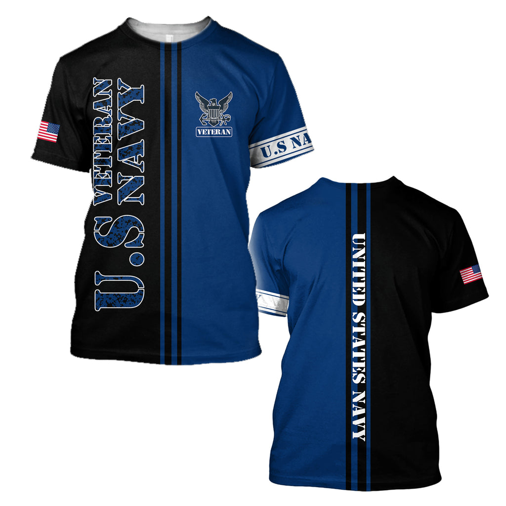 US Veteran Navy 3D All Over Printed Unisex Shirts