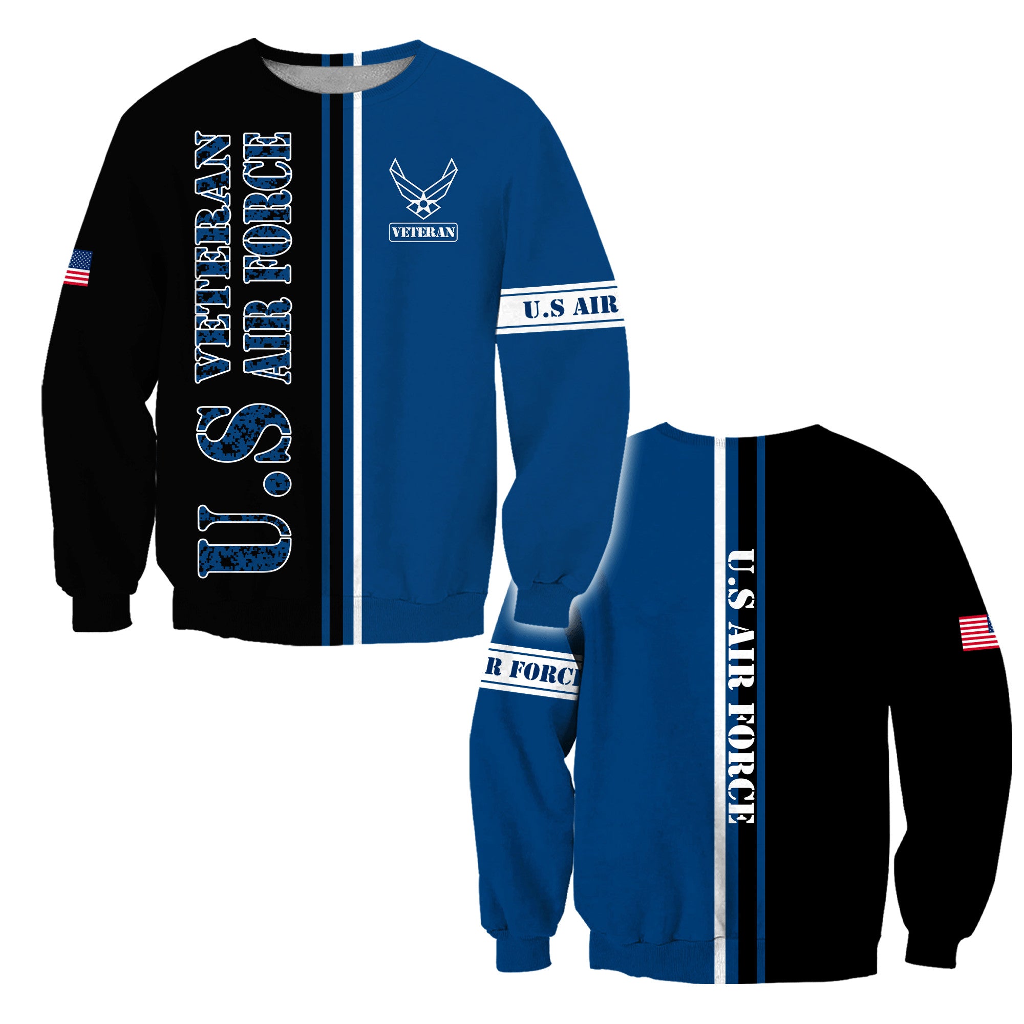 US Veteran Air Force 3D All Over Printed Unisex Shirts