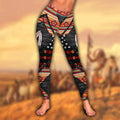 Native American 3D All Over Printed Legging + Hollow Tank