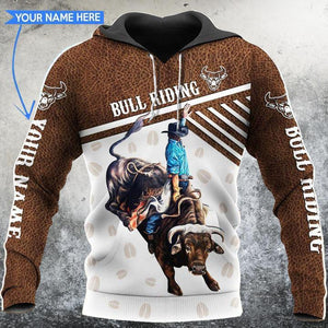 Personalized Name Bull Riding 3D All Over Printed Unisex Shirts Bull Hoof