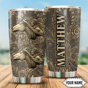 Customize Name Native American Steel Tumbler