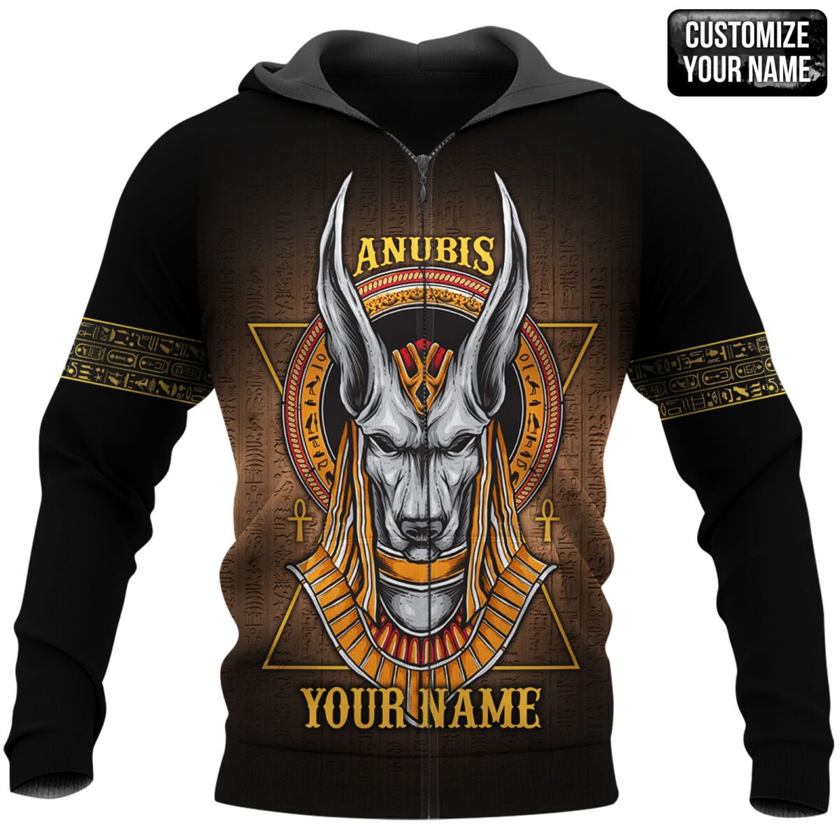 Custom name Anubis ancient Egyptian 3D All Over Printed Shirts