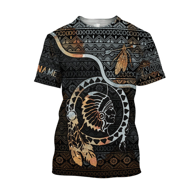 Cusomized Name Native American 3D All Over Printed Unisex Shirts