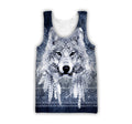 Wolf Native American 3D All Over Printed Unisex Shirts No 16