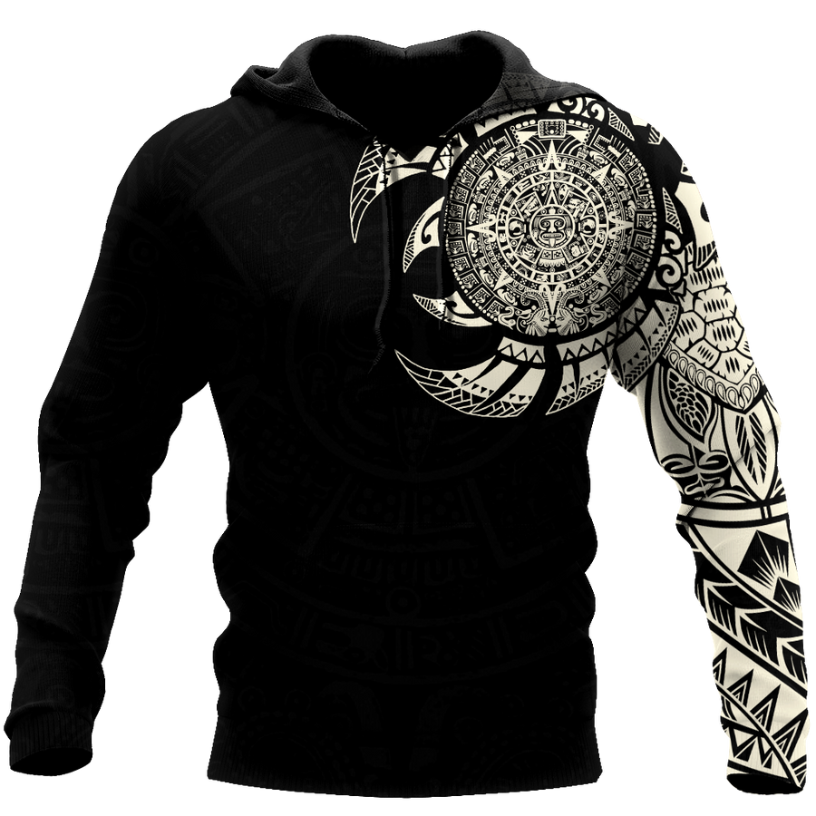 Aztec Mayan Tatoo 3D All Over Printed Shirts For Men and Women DQB07092001-Apparel-TA-Hoodie-S-Vibe Cosy™