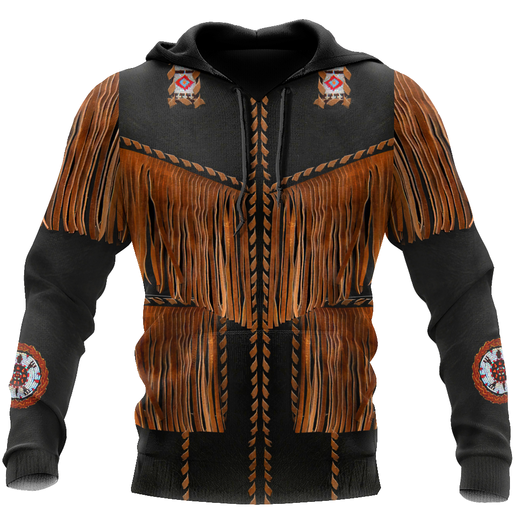 Native Cowboy Jacket No2 Cosplay 3D Over Printed Unisex Deluxe Hoodie ML