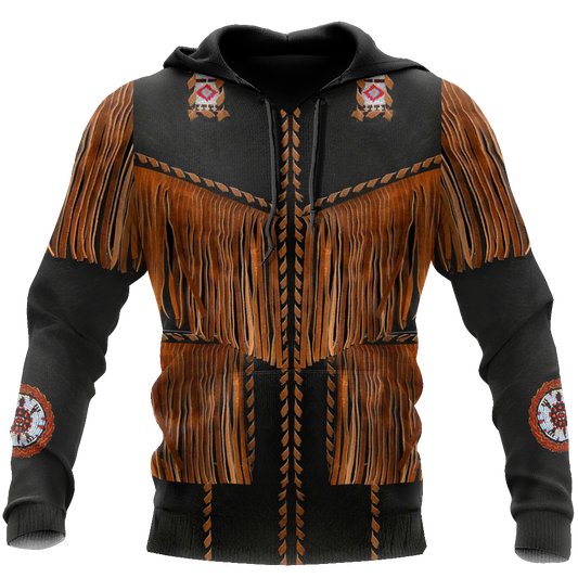 Native Cowboy Jacket No2 Cosplay 3D Over Printed Unisex Deluxe Hoodie ML